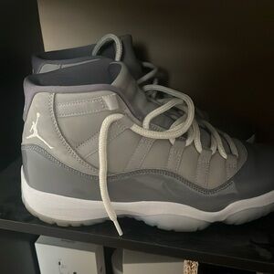 Jordan 11 cool grey, size 9.5. Bought used never worn.